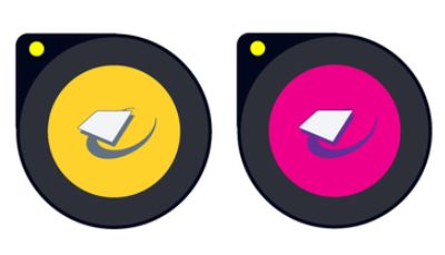 Leitores amarelo e rosa, respectivamente. Colagem feita a partir do original. Fonte: https://tfl.gov.uk/fares/how-to-pay-and-where-to-buy-tickets-and-oyster