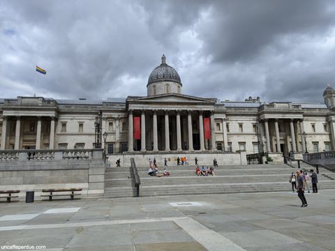 National Gallery vista da Trafalgar Square - Londres.