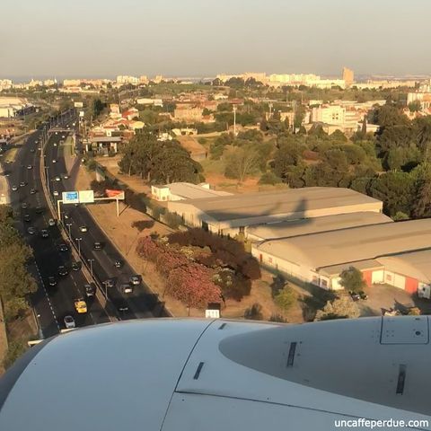 Vista de Lisboa a partir de um avião