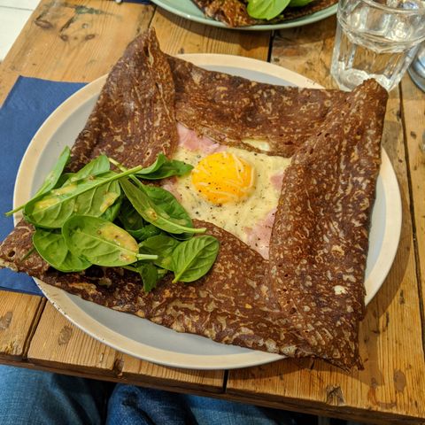 A crêpe tradicional da Crêpes à la carte - Londres