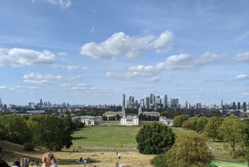 Vista de Londres a partir do Royal Observatory em Greenwich.